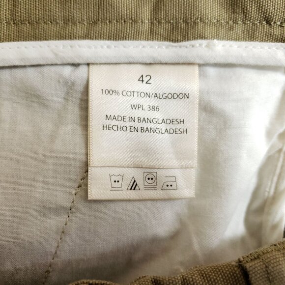 Hagger The Weekend Short Men's Size 42 Brown Khaki Flat Front - Picture 5 of 7